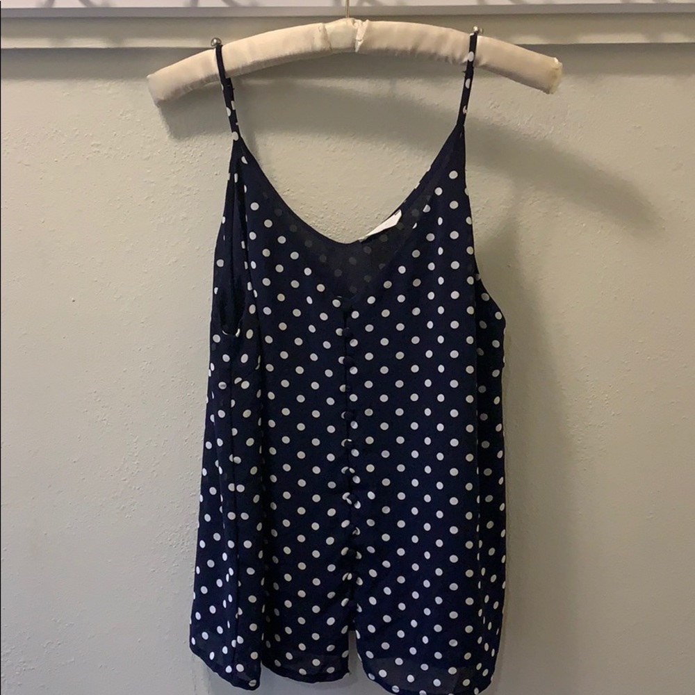 Polka Dot Button Front Cami